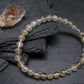 Rare Petroleum Oil In Quartz Crystal Bracelet - 7 Inches - 6mm Round Beads
