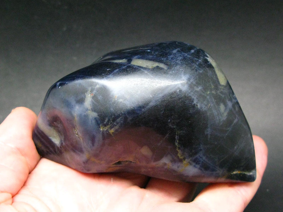 Blue Sapphire Corundum Polished Stone From Guinea - 3.9" - 521 Grams