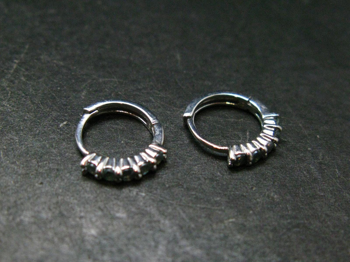 Genuine Alexandrite Gem Silver Earrings From Russia - 1.05 Grams
