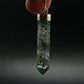 Tourmaline In Quartz Crystal Silver Pendant from Brazil- 1.9" - 4.49 Grams