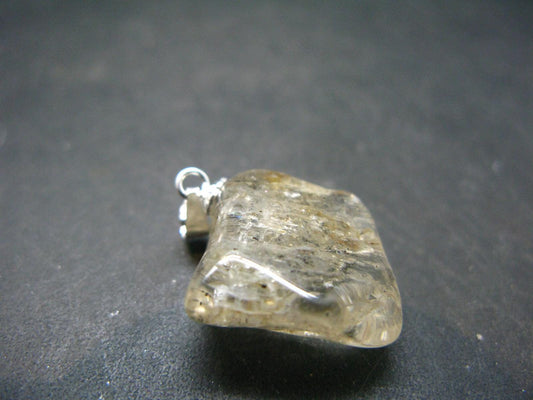 Golden Scapolite Silver Pendant From India - 1.1" - 4.15 Grams