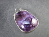Rare High-Quality Charoite Pendant in SS From Russia - 1.8" - 20.5 Grams