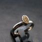 Gray Herderite Silver Ring from Africa - Size 6 - 1.73 Grams