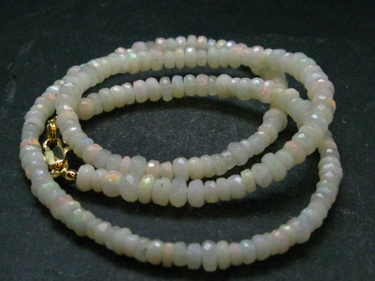 Lightweight Gem Sparkly Opal Tiny Beads Necklace from Ethiopia - 19.0" - 11.35 Grams