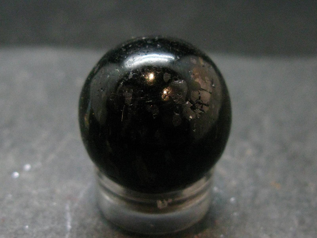Nuumite Nuummite Sphere Ball From Greenland - 0.8" - 13.55 Grams