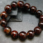 Gem Garnet Hessonite Genuine Bracelet ~ 7.5 Inches ~ 15mm Round Beads