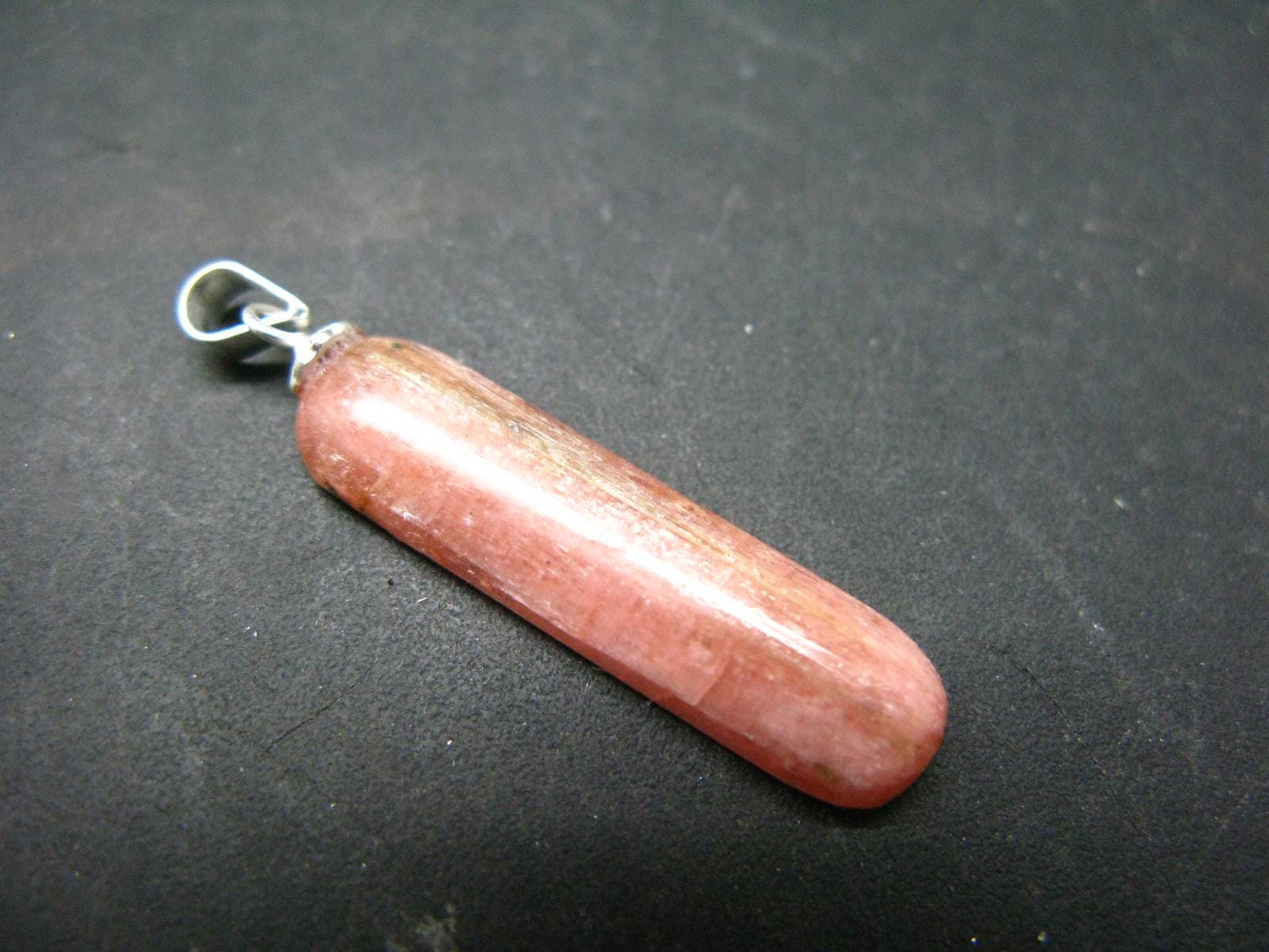 Serandite Crystal Cabochon Silver Pendant From Canada - 1.4" - 1.99 Grams