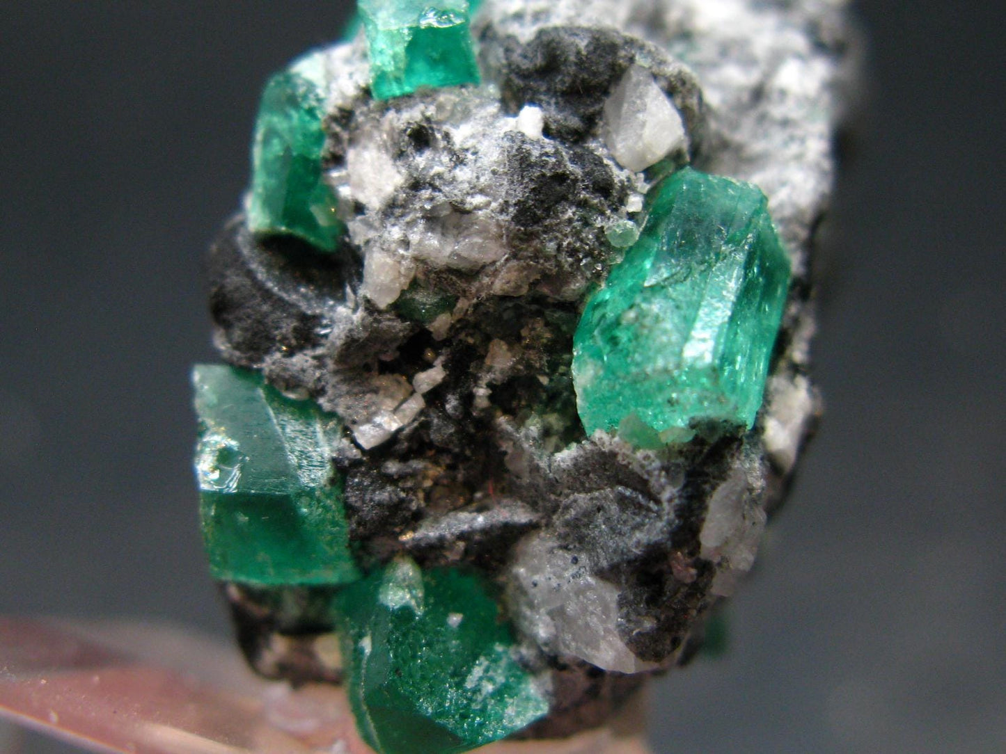 Emerald Beryl Crystals On Matrix From Colombia - 1.9"