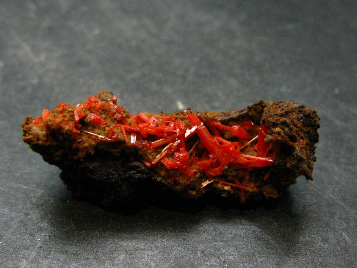 Rare Orange Crocoite Cluster From Australia - 1.7"- 7.48 Grams