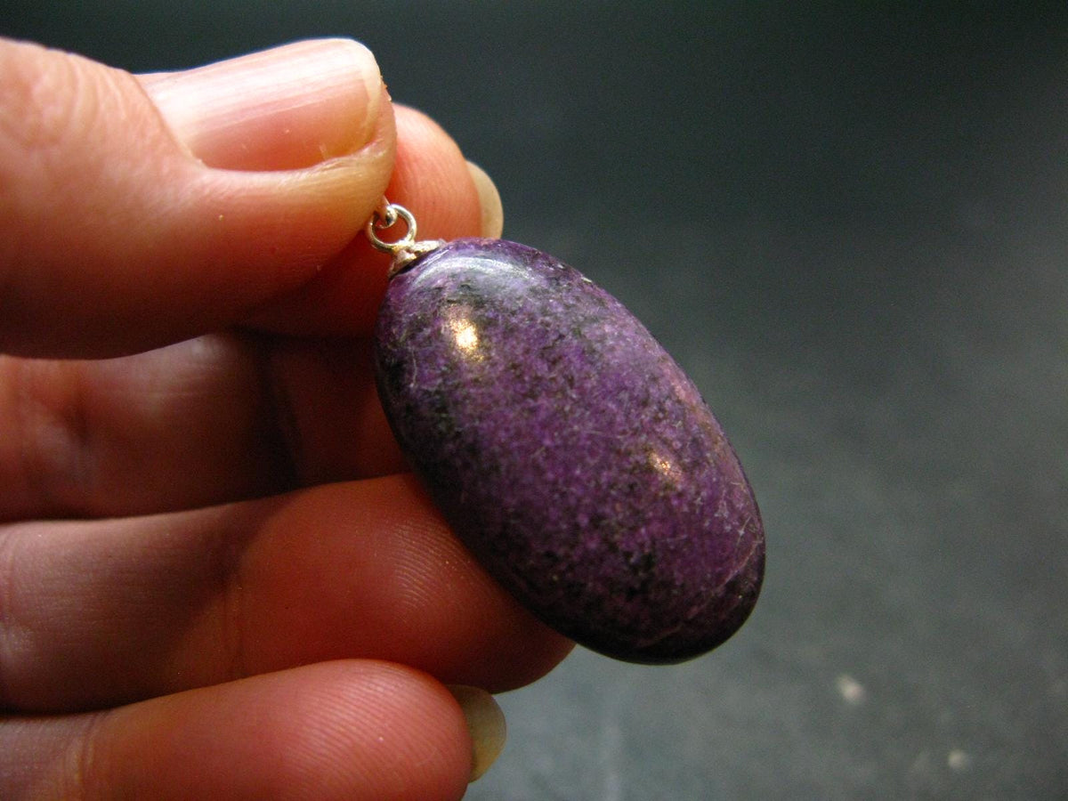 Rare Silver Stichtite Pendant from Australia - 1.4"