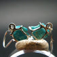 Nice Raw Natural Turquoise Sterling Silver Earrings from Mexico - 1.96 Grams