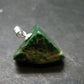 Extremely Rare Natural Maw Sit Sit Crystal Silver Pendant from Myanmar - 0.9" - 4.66 Grams