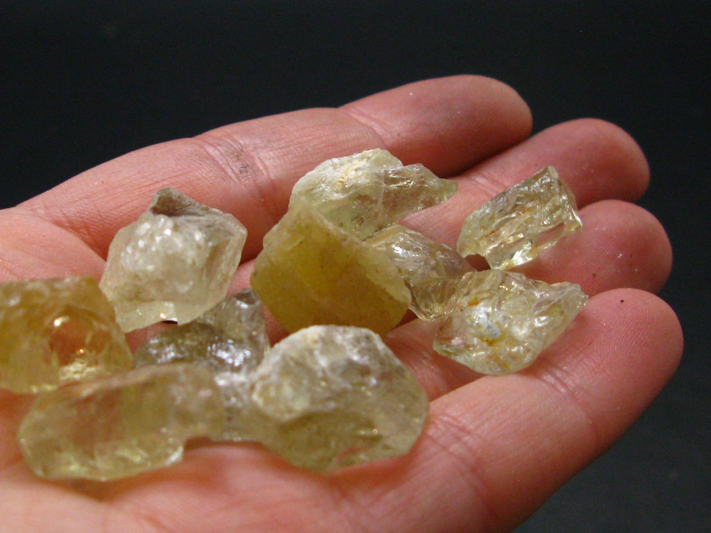 Lot of 10 Gem Heliodor Golden Beryl Crystals From Brazil - 129.80 Carats