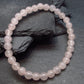 Rose Quartz Genuine Bracelet ~ 7 Inches ~ 6mm Round Beads
