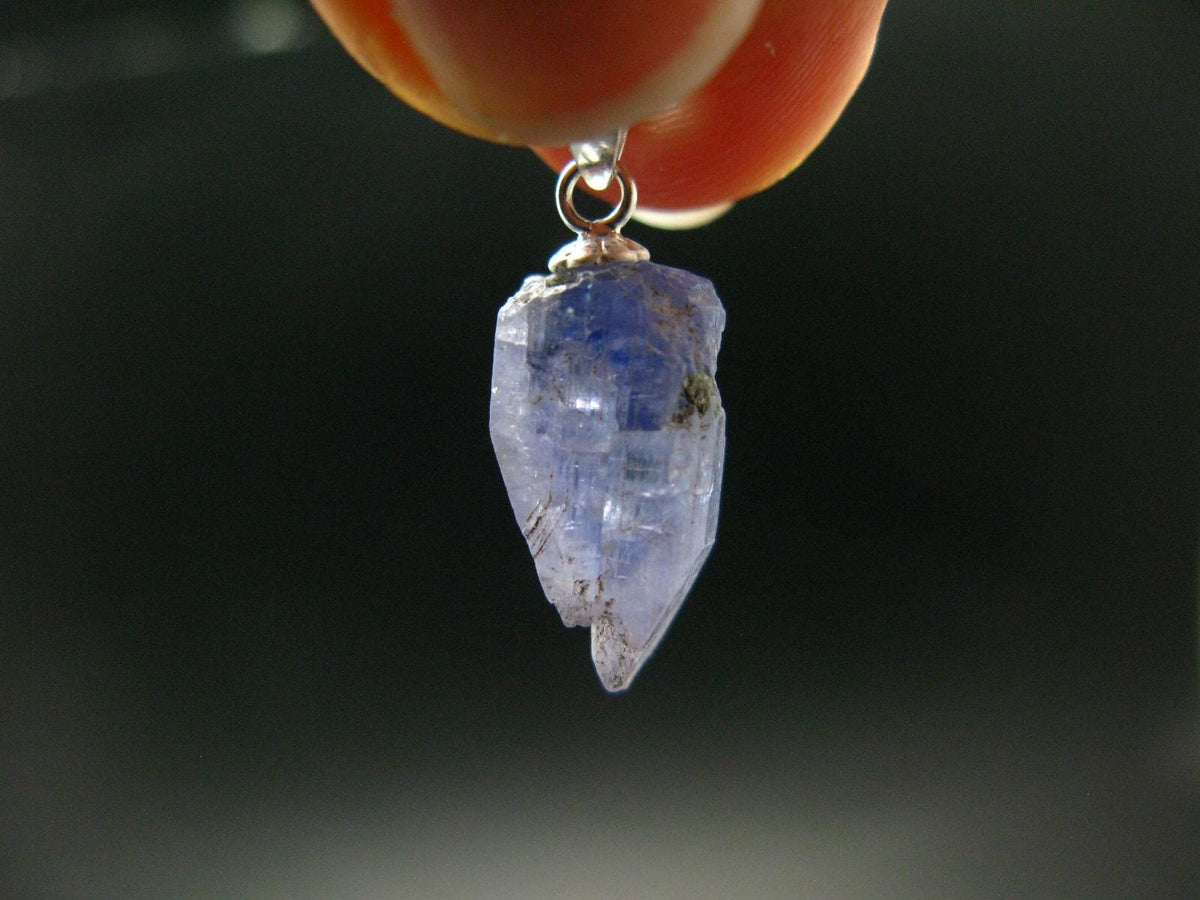 Tanzanite Pendant In Sterling Silver From Tanzania - 0.9" - 1.55 Grams