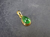Tsavorite Green Garnet Gold Plated Silver Pendant from Tanzania - 0.7" - 1.67 Grams