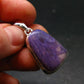 Rare High-Quality Charoite Silver Plated Pendant From Russia - 1.4" - 6.76 Grams
