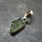 Moldavite Tektite Silver Pendant from Czech Republic - 0.9" - 1.19 Grams