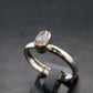 Gray Herderite Silver Ring from Africa - Size 8 - 1.64 Grams