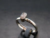 Gray Herderite Silver Ring from Africa - Size 8 - 1.64 Grams
