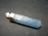 Aquamarine Gem Sterling Silver Pendant From Brazil - 1.9" - 5.77 Grams