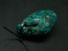 Emerald Green with Inner Scintillation Tumbled Dioptase Silver Pendant - 1.3"