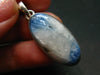 Blue Ice Glacierite Silver Pendant from Indonesia - 1.5" - 5.70 Grams