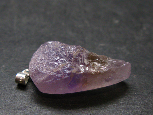 Stunning Natural Gem Ametrine Crystal Silver Pendant From Bolivia - 1.3" - 4.57 Grams