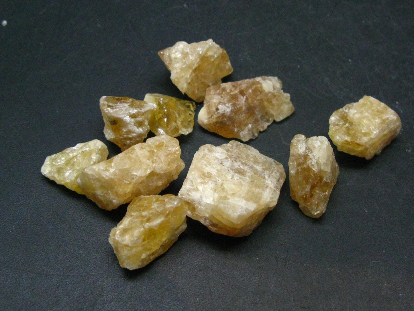 Lot of 10 Agni Gold Danburite Crystals From Tanzania