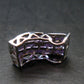 Purple Faceted Amethyst Sterling Silver Pendant From Brazil - 0.7" - 2.0 Grams