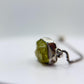 Raw Chrysoberyl Adjustable Bracelet Yellow Green Gemstone Silver Crystal Bracelet