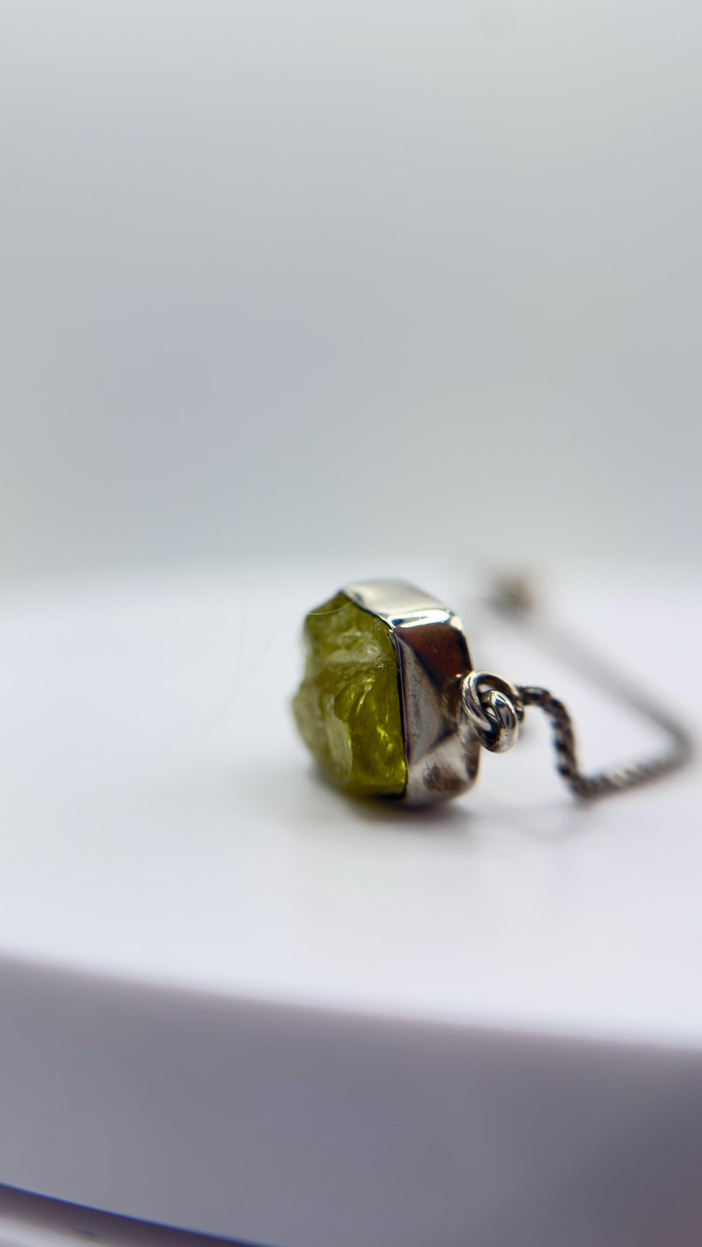 Raw Chrysoberyl Adjustable Bracelet Yellow Green Gemstone Silver Crystal Bracelet
