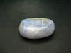 Rare Blue Lace Holly Chalcedony Agate Tumbled Stone From Malawi - 2.3"