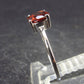 Natural Round Faceted Red Garnet Sterling Silver Ring - Size 5.25 - 1.17 Grams