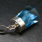 Blue Topaz Sterling Silver Pendant From Brazil - 1.6" - 13.07 Grams