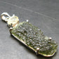 Moldavite & Libyan Tektite Silver Pendant - 2.1" - 5.9 Grams