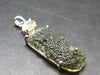 Moldavite & Libyan Tektite Silver Pendant - 2.1" - 5.9 Grams