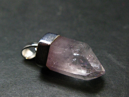Vera Cruz Amethyst Silver Pendant From Mexico - 1.0" - 4.14 Grams