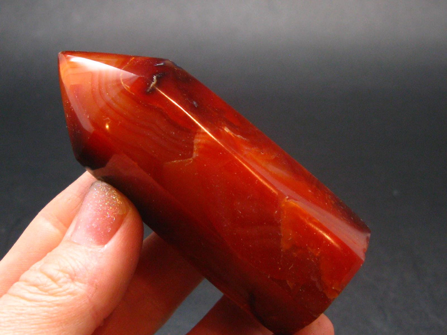 Carnelian Agate Obelisk From Madagascar - 2.9"