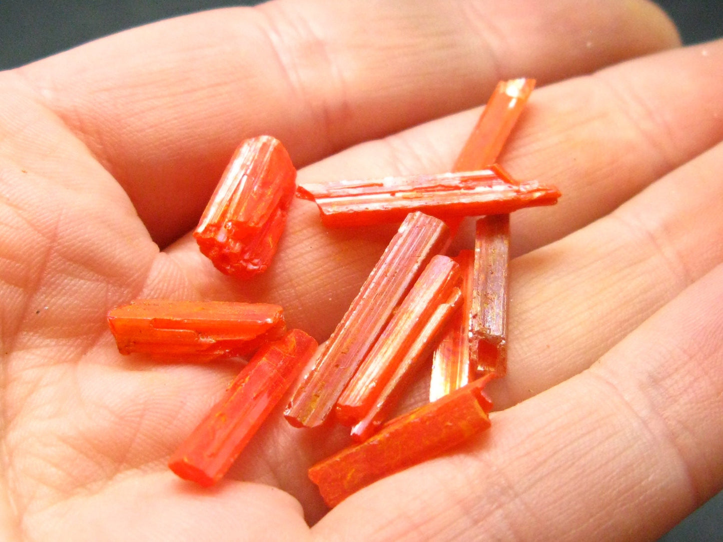 Lot of 10 Orange Crocoite Crystals From Australia - 5.51 Grams