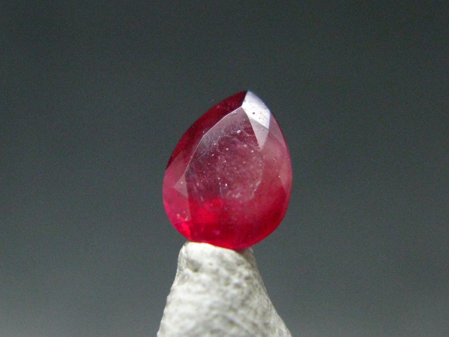 Beautiful Rare Gem Bixbite Red Beryl Emerald Cut Stone From Utah USA - 0.46 Carats - 6.2x4.6mm
