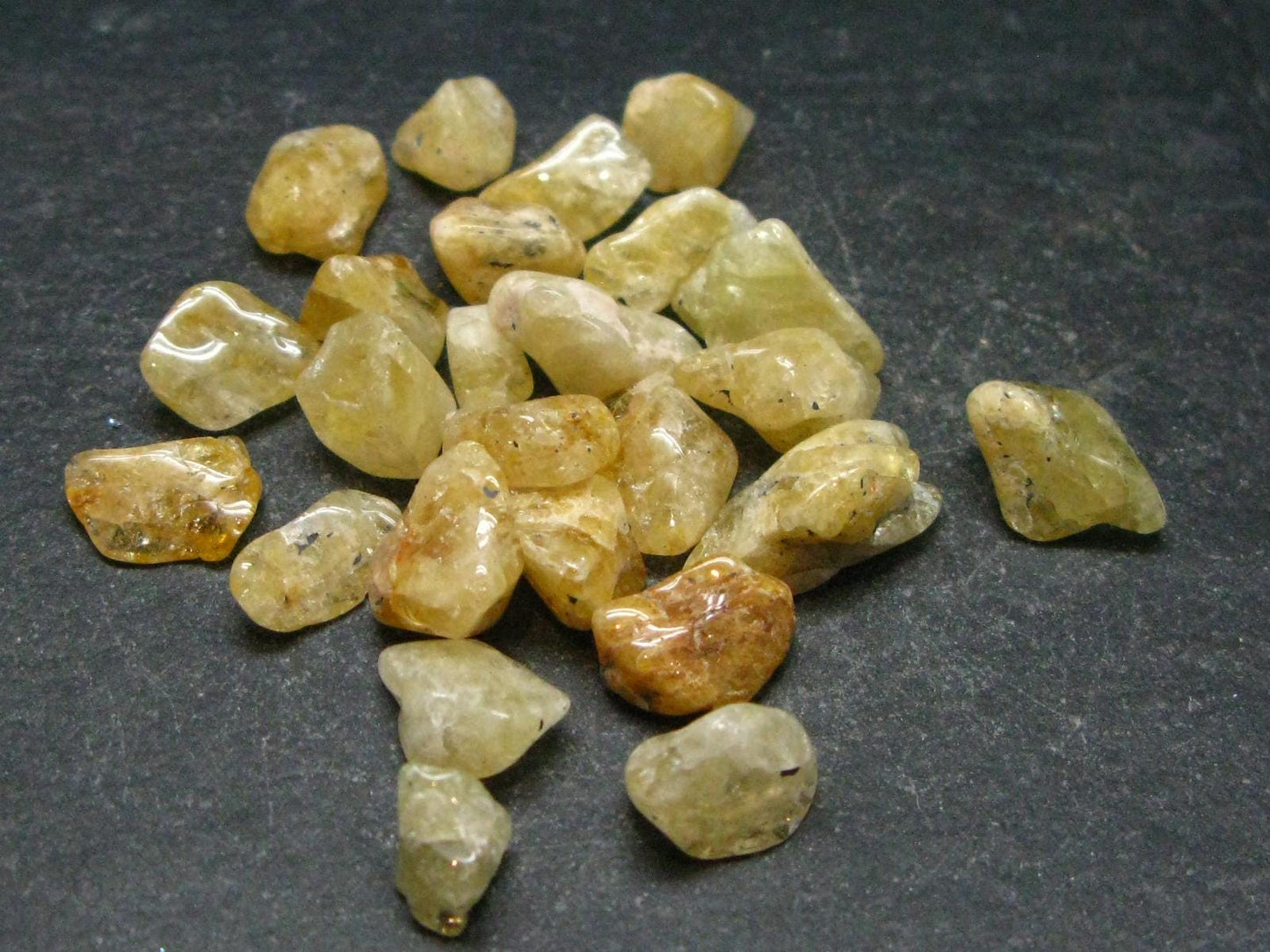 Lot of 25 Tumbled Heliodor (Yellow Beryl) Crystals from Brazil - 62.95 Carats