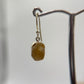 Raw Herderite Crystal Drop Earrings in Sterling Silver – Natural Golden Herderite Jewelry - 3.02g