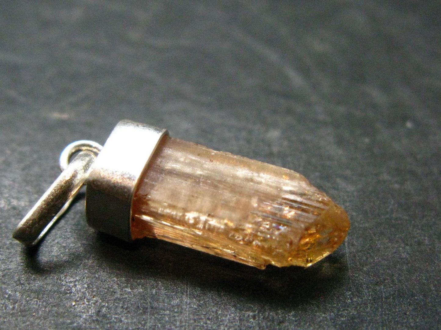 Imperial Topaz Crystal Pendant From Brazil - 0.9" - 1.22 Grams