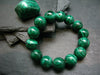 Malachite Genuine Bracelet ~ 7 Inches ~ 14mm Round Beads