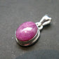 Star Ruby Sterling Silver Pendant - 0.8" - 2.84 Grams