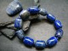 Lapis Lazuli Lazurite Genuine Bracelet ~ 7 Inches ~ 15mm Tube Beads