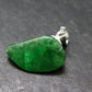 Tsavorite Gem Green Garnet Sterling Silver Pendant From Tanzania - 0.7" - 1.49 Grams