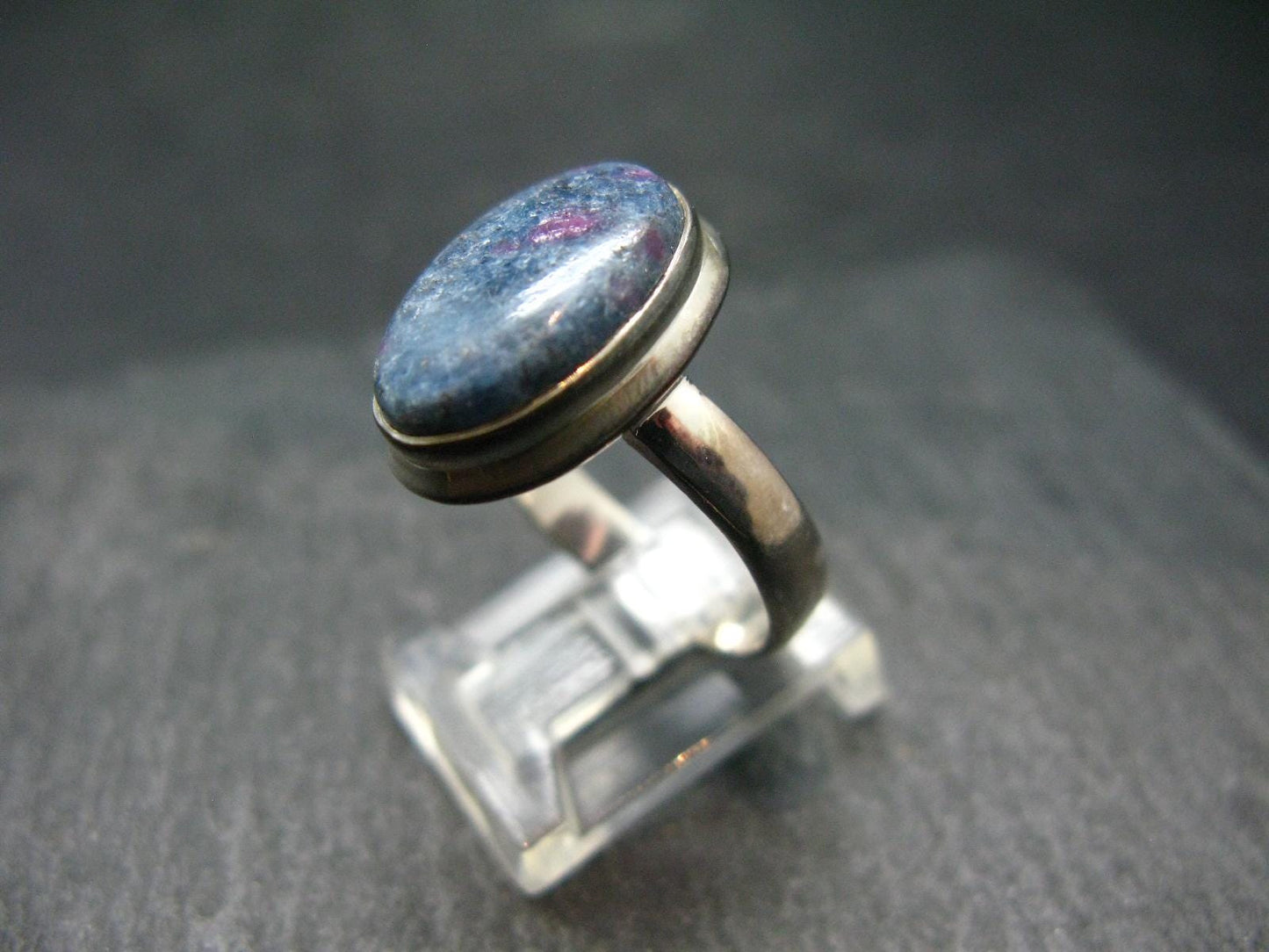 Ruby & Kyanite Silver Ring From India - 5.44 Grams - Size 8