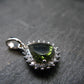 Moldavite Tektite Silver Pendant from Czech Republic - 0.9" - 2.27 Grams